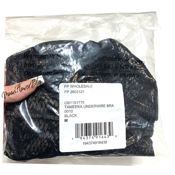Free People Tameeka Lace Underwire Bra Black - Picture 8 of 10